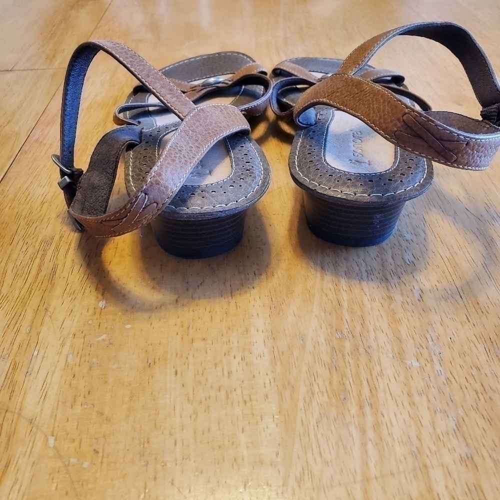 Sonora Brown Leather Sandals sz 9M - Picture 7 of 13